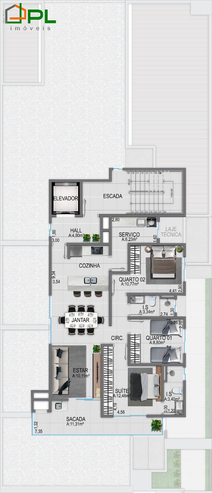 Apartamento, 3 quartos, 134 m² - Foto 22