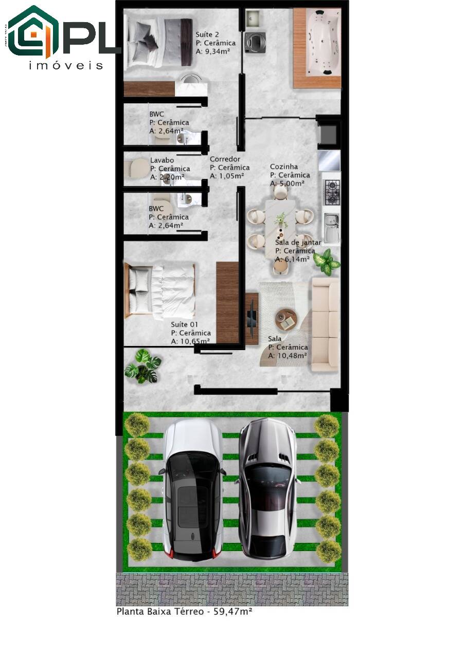 Casa, 2 quartos, 60 m² - Foto 3